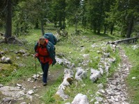 on our way to our basecamp on the high plateau of the Vercors