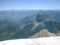 summitting! Mont Aguille and the snowcapped Alpes