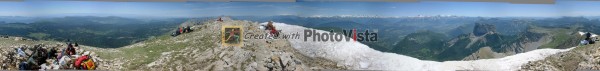 360 degree panorama from the summit (click to enlarge)